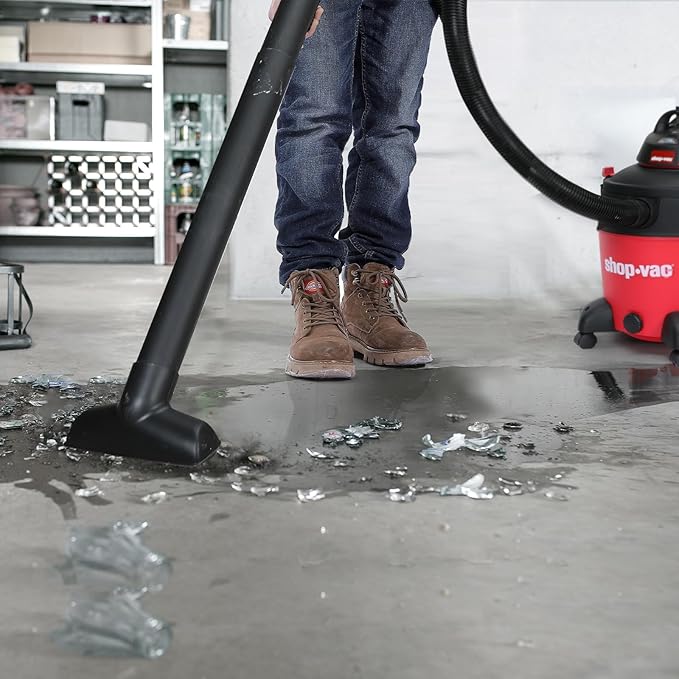 Shop-Vac 5983089 12 Gallon 5.5 Peak HP Wet/Dry Vacuum, 2.5 Inch Diameter x 8 Foot Hose, 12 Foot Cord, Ideal for Jobsite, Garage & Workshop