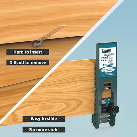 Siding Installation Tools for 5/16-Inch, 3/8-Inch, 7/16-Inch Fiber Cement Siding, Lap Mounting Gauge with Adjustable Reveals, Polycarbonate Body, 2 Packs