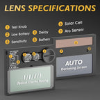 TOOLIOM Solar Powered Welding Helmet Auto Darkening for TIG MIG ARC Welder Mask with Adjustable Shade Range 4/9-13 Blue Eagle Design