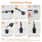 E26 E27 Light Sockets, 8 Packs Edison Period Retro Style Pendant Lamp Holder, Replacement DIY Pendant E26 Medium Base Screw Light Holder, Maximum Wattage 100W, Vintage Black Light Bulb Socket