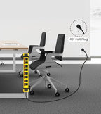 Heavy Duty Power Strip with Individual Switches,8 Outlets 14 Gauge Industrial Shop Garage Metal Multiple Outlets,1200J Surge Protector Mountable Power Strip (Yellow, 25 FT)