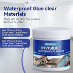 Transparent Waterproof Adhesive, 35oz Leak Invisible Waterproof Sealant for Roofs, Walls, Bathroom, Shower, Window Sills, Indoor & Outdoor Water Proof Paint
