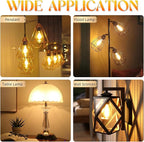 E26 Bulb, Non-Dimmable Edison Bulbs 60 watt LED Equivalent, 2700K Warm White, ST58 Vintage Light Bulbs, 90+ CRI, 6W 600LM, E26 Medium Base, Clear Glass, 18 Pack