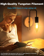 60W Candelabra Light Bulbs, E12 B10 Clear Candle Base Bulb with Warm White 2700K, 600 Lumen Dimmable, 120V Incandescent Chandelier Light Bulbs for Pendants, Ceiling Fan, Wall Sconces (12-Pack)