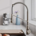 KRAUS Bolden Commercial Style 2-Function Single Handle Pull Down Kitchen Faucet in Spot-Free Stainless Steel, KPF-1610SFS