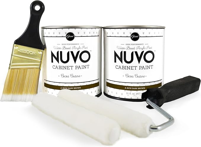 Nuvo Cocoa Couture Cabinet Makeover Kit - Easy DIY 7-Piece Set, Rich Dark Brown, Long-Lasting Finish