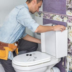 2 PCS Universal Toilet Tank to Bowl Bolts Seat Screws Replacement Kit, Heavy Duty Toilet Tank Bolts Kit, Stainless Steel Seat Screws and Waterproof Rubber Washers with Extra Long Nut for Fastening