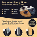 CasterMaster Non Slip Furniture Pads - 2 in x 2 in Brown 4 Pack - Chair Leg Floor Protectors & Furniture Sliders for Hardwood, Vinyl & Tile Floors - Bed Stoppers