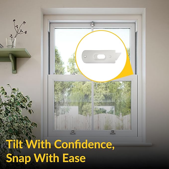 Brixwell Tilt Latch with Extended Screw Ports, Reversible, Plastic Material, White Finish, 3-1/2" Length, 1-3/8" Width, 2-1/2" Hole Spacing, Window Hardware Replacement