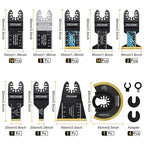 Oscillating Saw Blades, PECHAM 45PCS Professional Universal Titanium Multitool Blades for Wood Plastics Metal Quick Release Multi Tool Kits Fit Rockwell Ridgid Ryobi Milwaukee Chicago Craftsman