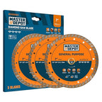 7 Inch Diamond Cutting Blade, Turbo Rim for Angle Grinder Circular Saw Cutter Wheel Dry Wet for Masonry/Concrete/Brick/Stone, 7/8"-5/8" Arbor (180mm, 3 PCS)