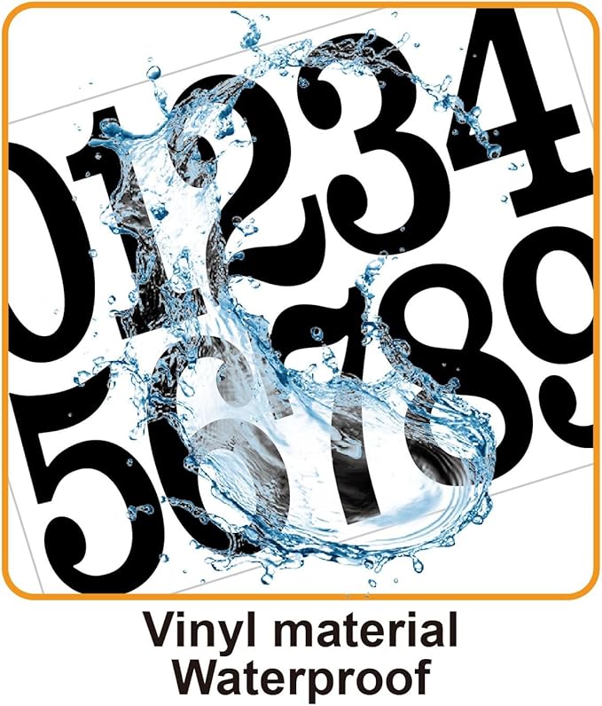 100 PCS Mailbox Numbers for Outside, Vinyl Numbers Stickers Mailbox Number Decals, Self-Adhesive Waterproof Numbers for Mailbox Window Door Trucks Address Number (Black, 3 inch)