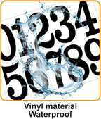 100 PCS Mailbox Numbers for Outside, Vinyl Stickers, Self-Adhesive Waterproof Decals for Mailbox, Window, Door, Trucks, Address (Black, 4 Inch)