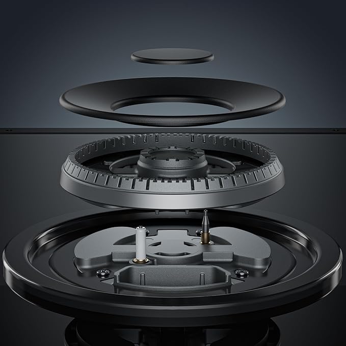 Empava 24 Inch Built-in Gas Cooktop with 4 Sealed SABAF Burners, Tempered Glass Surface LPG/NG Convertible, Flame Out Protection, Dishwasher Safe Grates, 24in