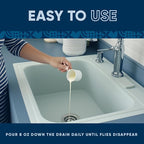 Fruit Fly Drain Treatment | Drain Fly Eliminator | Eliminates Gnats, Sewer Flies and More - Works in All Drains - 256 Fl Oz