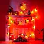 Brightown 25 Pack Orange C9 LED Christmas Light Bulbs, Orange Plastic C9 Shatterproof LED Bulbs Replacement for Halloween String Lights, E17 Intermediate Base, Commercial Dimmable Holiday Bulbs