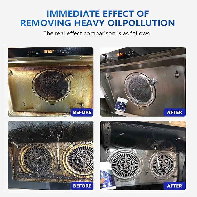 M.O.F-CHEF Kitchen Cleaner Powder 17.64 oz – Heavy Duty Degreaser for Kitchen Grease | Multi-Surface All Purpose Cleaning Powder for Stove, Range Hood, Tile, Stainless Steel, Enamel, Sink