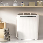 Superday Portable Washing Machine, 2 In 1 Mini Compact Twin Tub Washing Machine Laundry Compact Washer spinner Combo with 16lbs capacity, Portable Washer Dryer Combo for Home/Apartment/Dorms/RV(Grey)