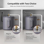 Electric Mini Tank Water Heater, MIZUDO 6 Gallon Point of Use Hot Water heater 1500W, Compact Residential 120V with T&P Valve, Adjustable Thermostat, UL Listed