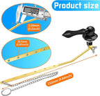 Boltigen Universal Toilet Flush Handle, Front Mount Lever, Fit Most Tanks, Zinc Alloy Black with Gasket and Flapper Chain