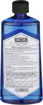 Milsek Stainless Steel Cleaner & Microfiber Cloth, 12-Ounce