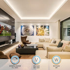 TORCHSTAR 5CCT 3 Inch Slim LED Recessed Lighting with Junction Box, CRI90 Dimmable 6W Ultra-Thin LED Recessed Light, 2700K-5000K Selectable, 450LM Downlight, ETL & Energy Star, Pack of 6