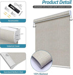 SmartWings Motorized Smart Blinds with Remote, Custom Automatic 100% Blackout Roller Shade Compatible with Alexa/Homekit/Google, Electric Smart Blinds for Indoor Windows, Safari Cream