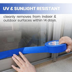 ADHES Upgrade Blue Painters Tape, Masking Tape for Painting 40 Rolls x 0.7 Inch x 60 Yards, Blue Paint Tape No Residue Outdoor Anti UV Multi Surface Use, Total 2400 Yards
