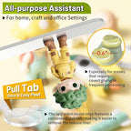 Upgraded 360Pcs Double Sided Tape Sticky Dots with Pull Tab, Removable Adhesive Mounting Putty No Trace Dots, 0.6" Clear Sticky Tack for Museum Picture Crafts & DIY