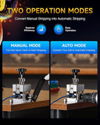 CREWORKS Wire Stripper Machine, 0.06"-1" Manual Wire Stripping Machine, Drill Compatible Copper Wire Stripping Tool for Scrap Wire with 2 Feed Hole Plates, Wire Stripper Power Tool for Cable Recycling