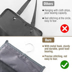 Legging Storage Organizer for Closet, Hanging Closet Organizer System, Grey Clothes Closets Holder with 20 Roll Independent Compartments for Yoga Leggings T-Shirts Bras Socks Pants Tank Top Towel