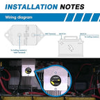 GLOSO Circuit Breaker 225A Marine Panel Mount Automotive RV E9F 90° (3/8" Stud, 225 Amp)