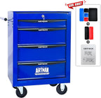 4-Drawer Steel Rolling Tool Cart with Wheels & Handle, Heavy-Duty Tool Chest Storage Cabinet for Garage and Workshop