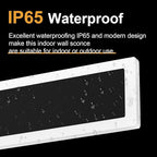 Aipsun 2 Pack Modern Black LED Outdoor Wall Light, 11.8x3.54x1.73 inches, 10W, 1000 Lumen, Warm Light, Waterproof IC Driver, Hardwired, for Porch, Balcony, Yard, Home