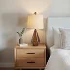 PoKat 20.25" Farmhouse Table Lamps Set of 2 for Night Stands, Vintage Bedroom Lamps for Bedroom Living Room, Retro Bedside Lamps for End Table, Suitable for Small Place, Retro Sweep Gold