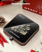 Maestri House Mug Warmer, Electric Coffee Cup Warmer for Desk with 3-Temp Settings,Auto Shut Off, Constant Temperature Heating for Beverage, Milk, Tea and Hot Chocolate at Home & Office (Wood Grain)