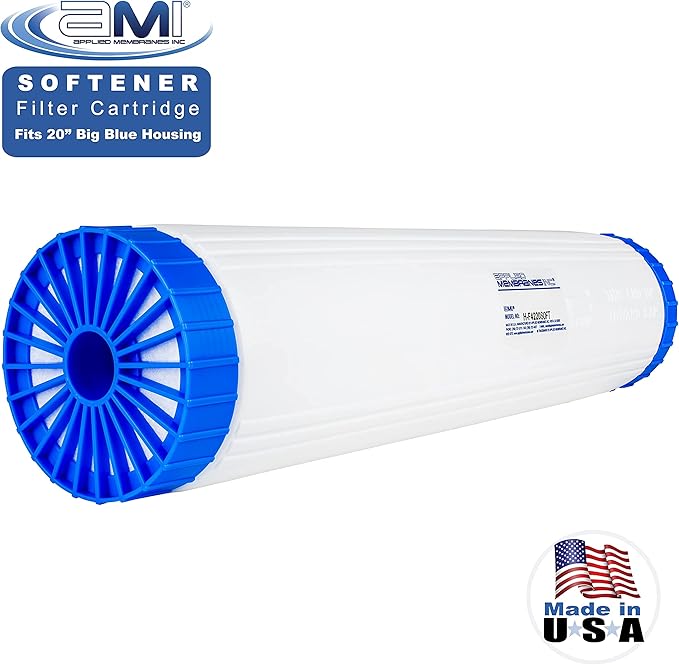 Water Softening Filter Cartridge | 4.5" x 20" to fit 20" Housing | Ion Exchange Filter Softens Water | Great for Washing Machines and Appliances (4.5 x 20)