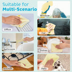 Matthew Microfiber Cleaning Cloth Roll 72Pack (12" x 12") Reusable Paper Towels&Washable Tear Away Towels,Ultra Water Absorbent Lint&Streak Free Cleaning Rags for Glass,Dishwash,Bathroom,Cars-Yellow