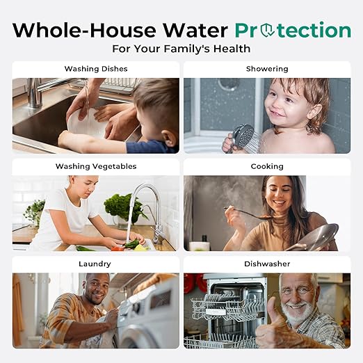 iSpring PFAS & Heavy Metals Removal 3-Stage Whole House Water Filter System, SGS-Tested to Reduce Up to 99% PFOA & PFOS, 10” x 4.5” Filters, 1” Inlet/Outlet, Model: WGB31B-PFKS