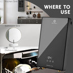 Airthereal Electric Tankless Water Heater, 9kW, 240Volts - Endless On-Demand Hot Water - Self Modulates to Save Energy Use - Small Enough to Install Anywhere - for Sink and Faucet, Evening Tide series