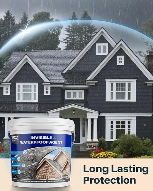 Transparent Waterproof Sealant,175oz Clear Transparent Waterproof Coating,Liquid Invisible Water Proof Agent for Roofs Walls,Garden,Bathroom,Kitchen Indoor & Outdoor Water Proof Sealant