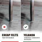 Yelanon Felt Furniture Pads -182 Pcs Premium Felt Pads for Chair Legs Furniture, Floor Protectors for Hardwood Floors,Black & Brown