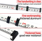 Grade Stick 9-Foot Aluminum Grade Rod - 10ths，Grade Rod，Grade Stick for Laser Level，Survey Rod，Grade Rods，Survey Pole，With Bubble Level, 3-Stage Telescopic，Double-Sided Scale Telescopic Leveling Rod