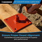 3/4" Concrete Dowel Sleeve Base - Concrete Joint Alignment - Sandbaggy (2500, 3/4")