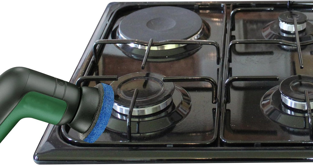 16pcs Power Scrubber Pad Set Compatible with Dremel Versa PC10 Ruby Horsepower Includes 4 Foam, 4 Kitchen, 4 Performance, 4 Microfibre Pads Electric Cleaning Tool Replacement Scouring Pads Accessories