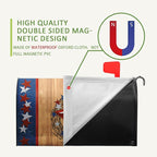 4th of July Patriotic Mailbox Covers Magnetic Large Size 25.5 x 21 Inch American Flag Independence Day Mailbox Wraps Postbox Covers Oversized Garden Yard Decorations for Outdoor
