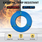 1/2 Inch-100 ft Foskan Blue PEX-B Pipe,Water Tubing with a Pipe Cutter,10 PCS Brass Crimp Fittings & 30 PCS Pex Clamps
