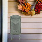 Special Lite Floral Vertical Wall Mount Mailbox - Verde Green Cast Aluminum Mailbox for Wall Mount - SVF-1001-VG