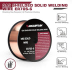ARCCAPTAIN Mig Welding Wire, Mig Wire ER70S-6 2Lbs Gas Solid Carbon Steel Low Splatter Mig Welding Wire Compatible With Lincoln Miller Forney Harbor Welder 1KG (0.030" 2Lb)