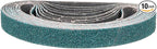 1/2 x 18 Inch Sanding Belt, 10 Pcs 36 Grit Zirconia Knife Sharpener Belts Work Sharpening for Belt Sander Knife Carving Tool Metal Working